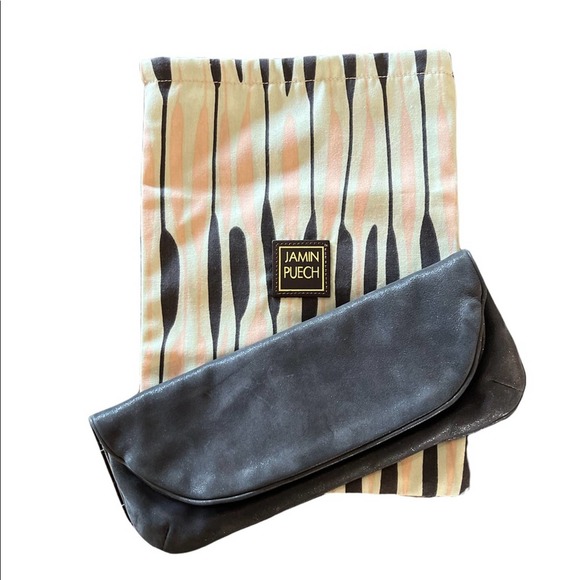 Jamin Puech French Designer Leather Clutch Evening Bag with Dust Bag - Picture 1 of 9